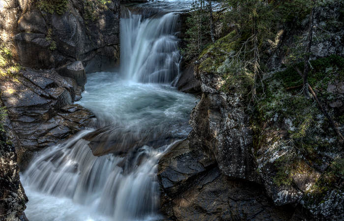 cascata Paneveggio, foto in Hdr